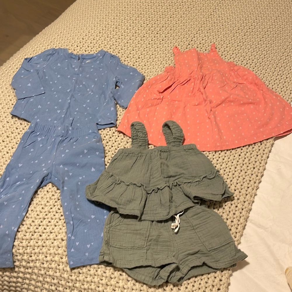 Baby GAP toddler girl pajamas set, dress, and tank short set